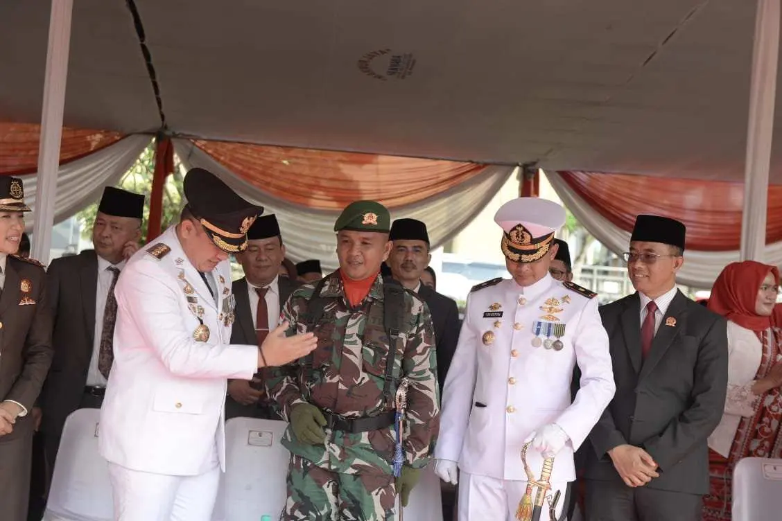 Letda (Inf) Michael Erlangga, Komandan Upacara HUT RI Ke-77 Pemkab Pesawaran Ternyata Putra Asli Setempat