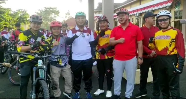 Fun Bike Sepeda Gembira Polres Pesawaran di Hari Bhayangkara