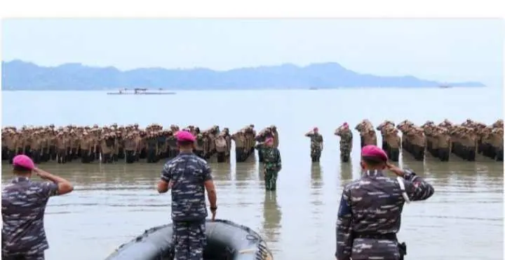 Danbrigif 4 Marinir/BS Pimpin Langsung Upacara Penutupan LDKS Siswa SMA se-Lampung