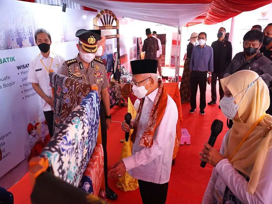 Kunjungi Kampung Batik di Cibuluh, Wapres Ma’ruf Amin Apresiasi Pemberdayaan Baznas