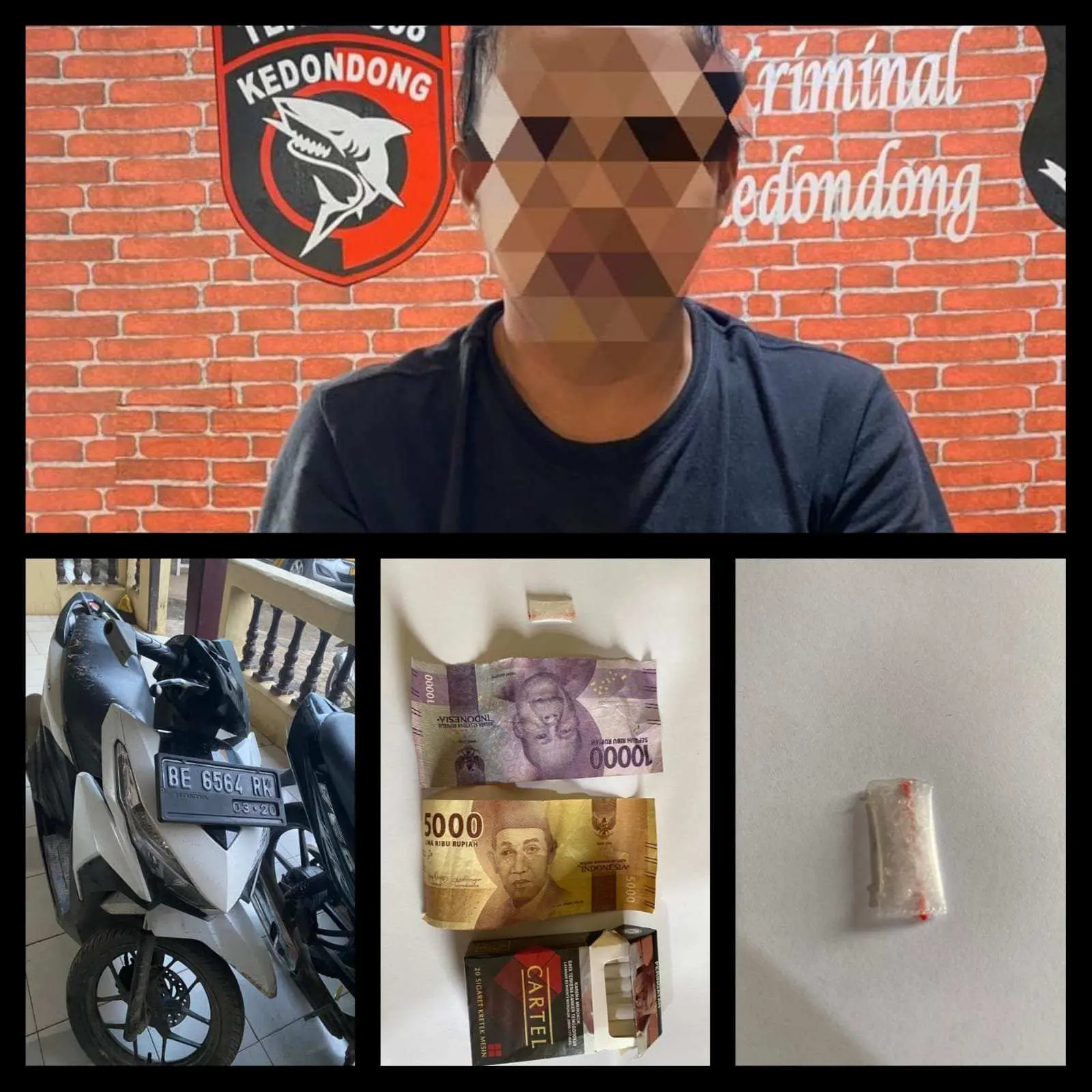 Tekab 308 Polres Pesawaran Amankan Pemuda Diduga Pemakai Sabu