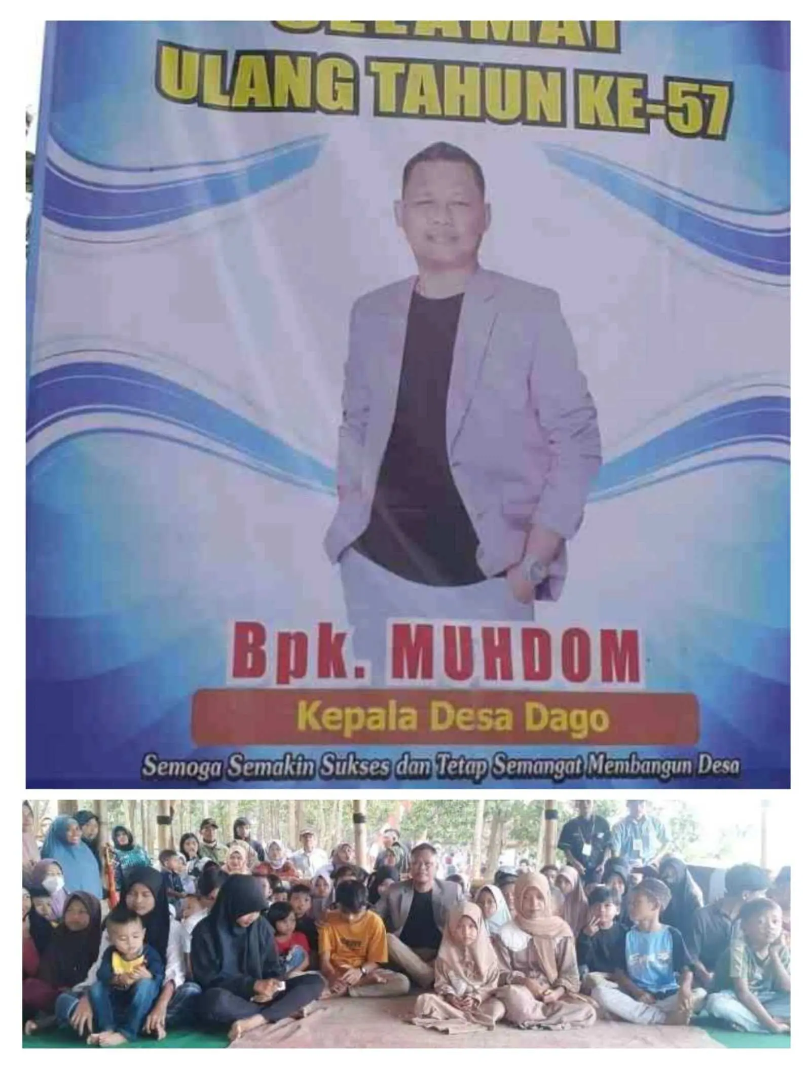 Berulang tahun Yang Ke 50, Kades Dago H. Muhdom Santuni Anak Yatim