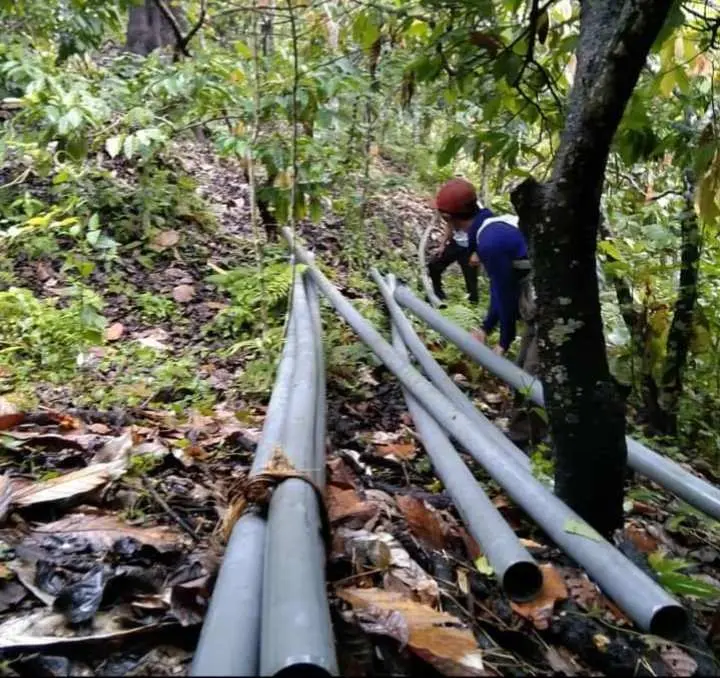 Proyek Perpipaan Anggaran Milyaran Rupiah Mangkrak di Desa Tanjung Agung