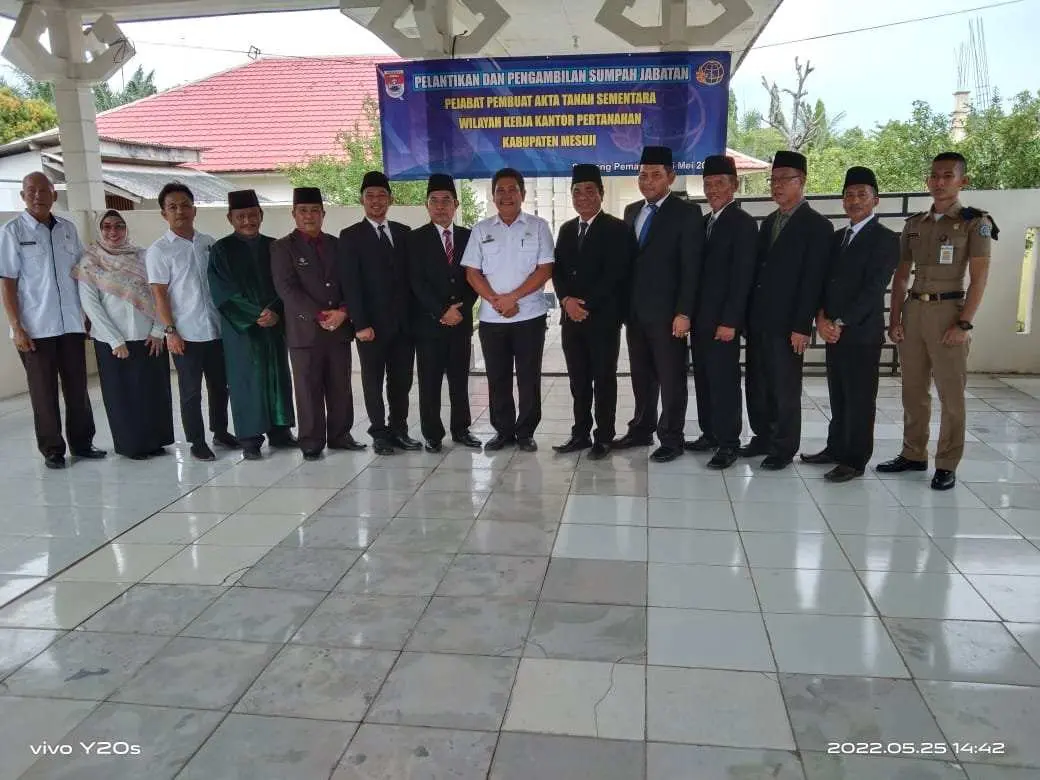 Tujuh Camat di Mesuji Dilantik Sebagai PPAT Sementara