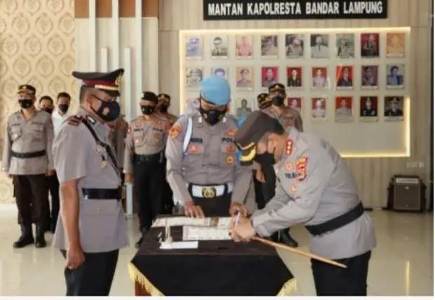 Sertijab Kapolsek Kemiling Dipimpin Kapolresta Bandar Lampung