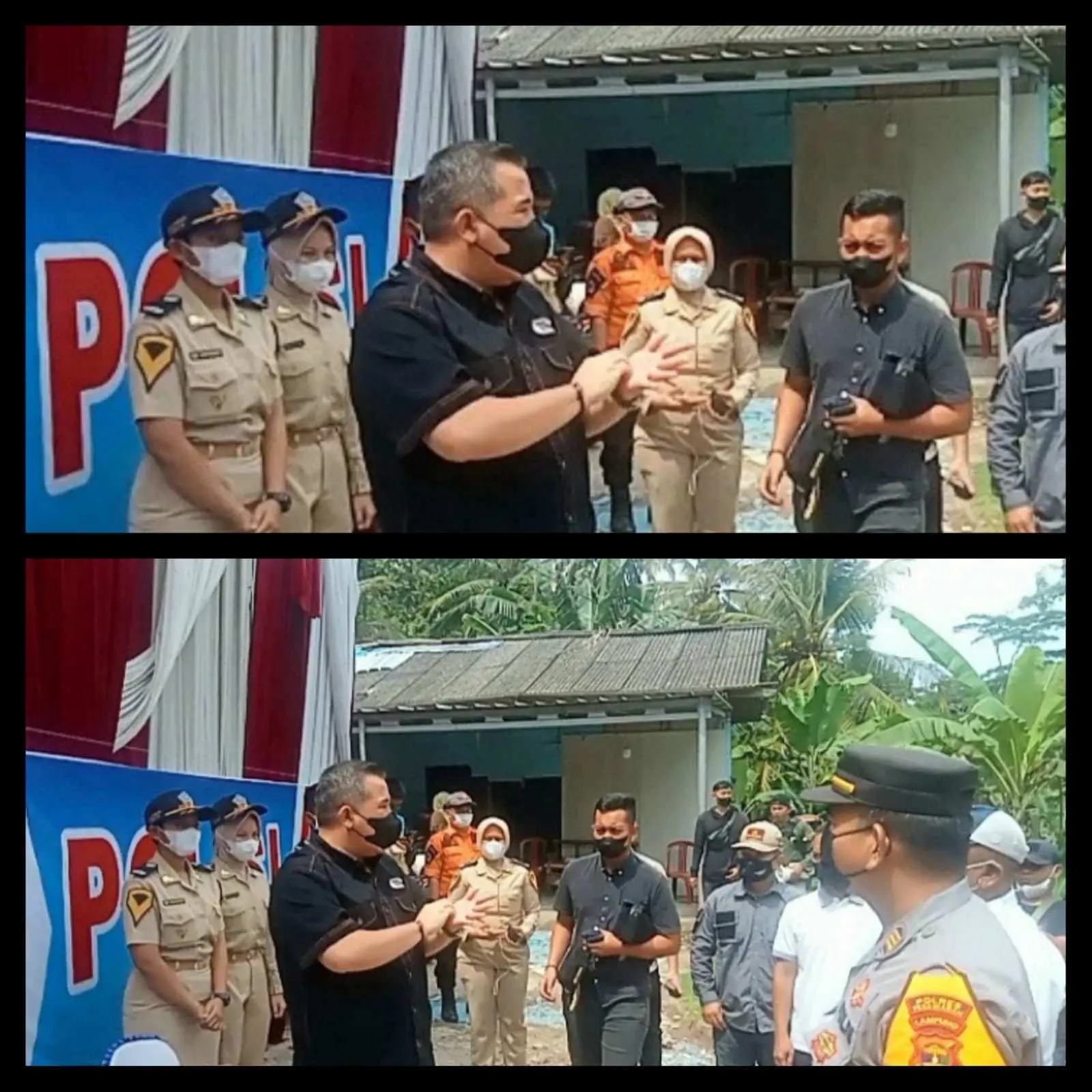 Bupati Pesawaran Tinjau Pos Pantau Di Simpang Mutun