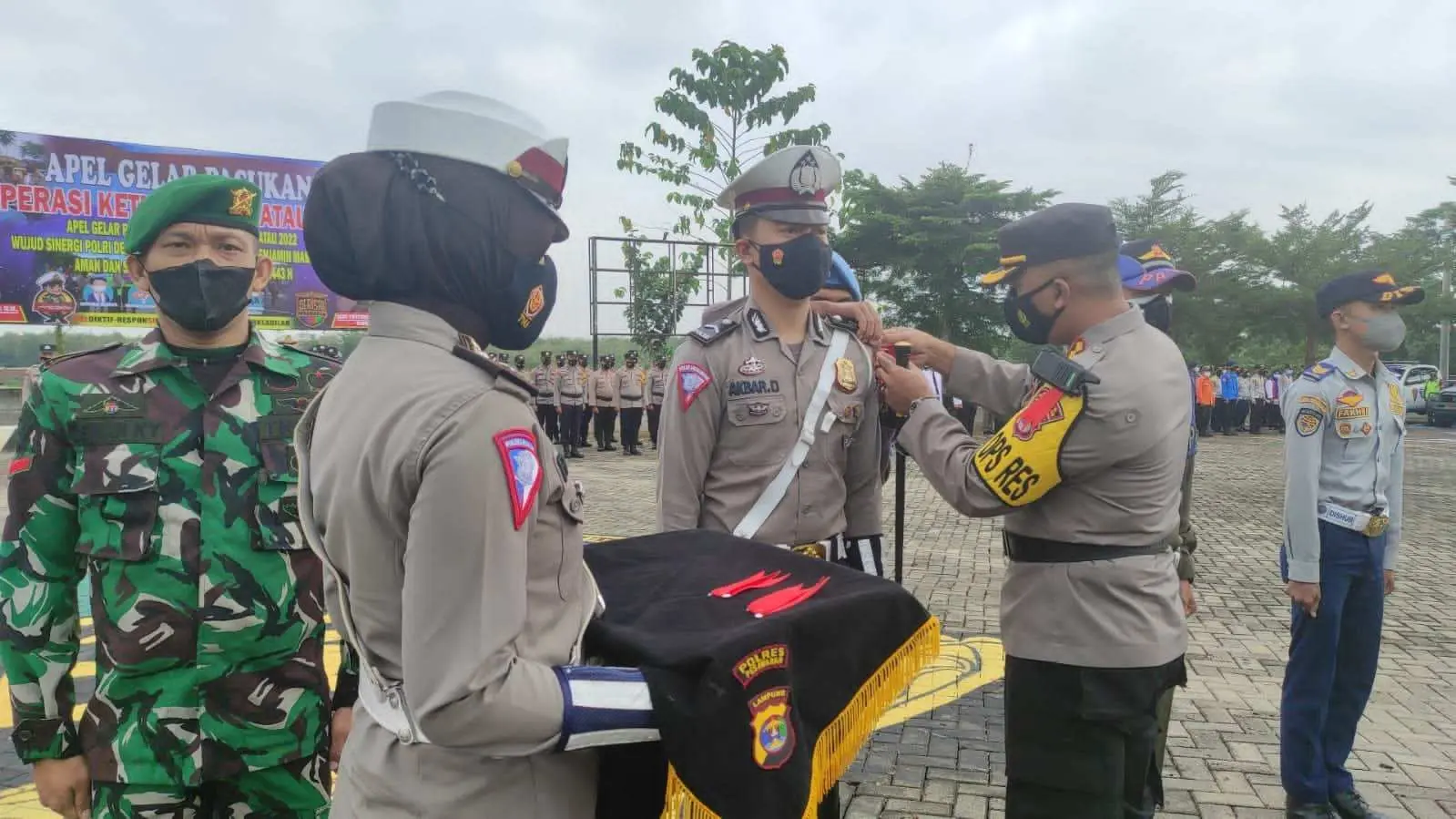 Kapolres Pesawaran Pimpin Apel Gelar Pasukan Kesiapan Operasi Ketupat Krakatau