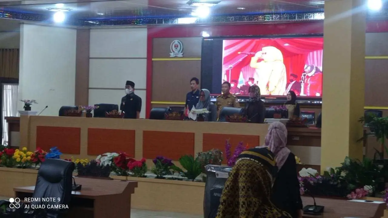 DPRD Mesuji Mengadakan Rapat Paripurna Penyampaian LKPJ Bupati Mesuji Tahun Anggaran 2021