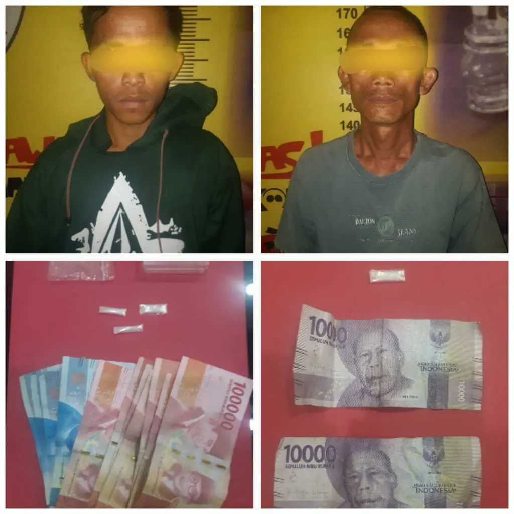Satres Narkoba Polres Pesawaran Bekuk Dua Pelaku Kurir dan Pengedar Narkoba