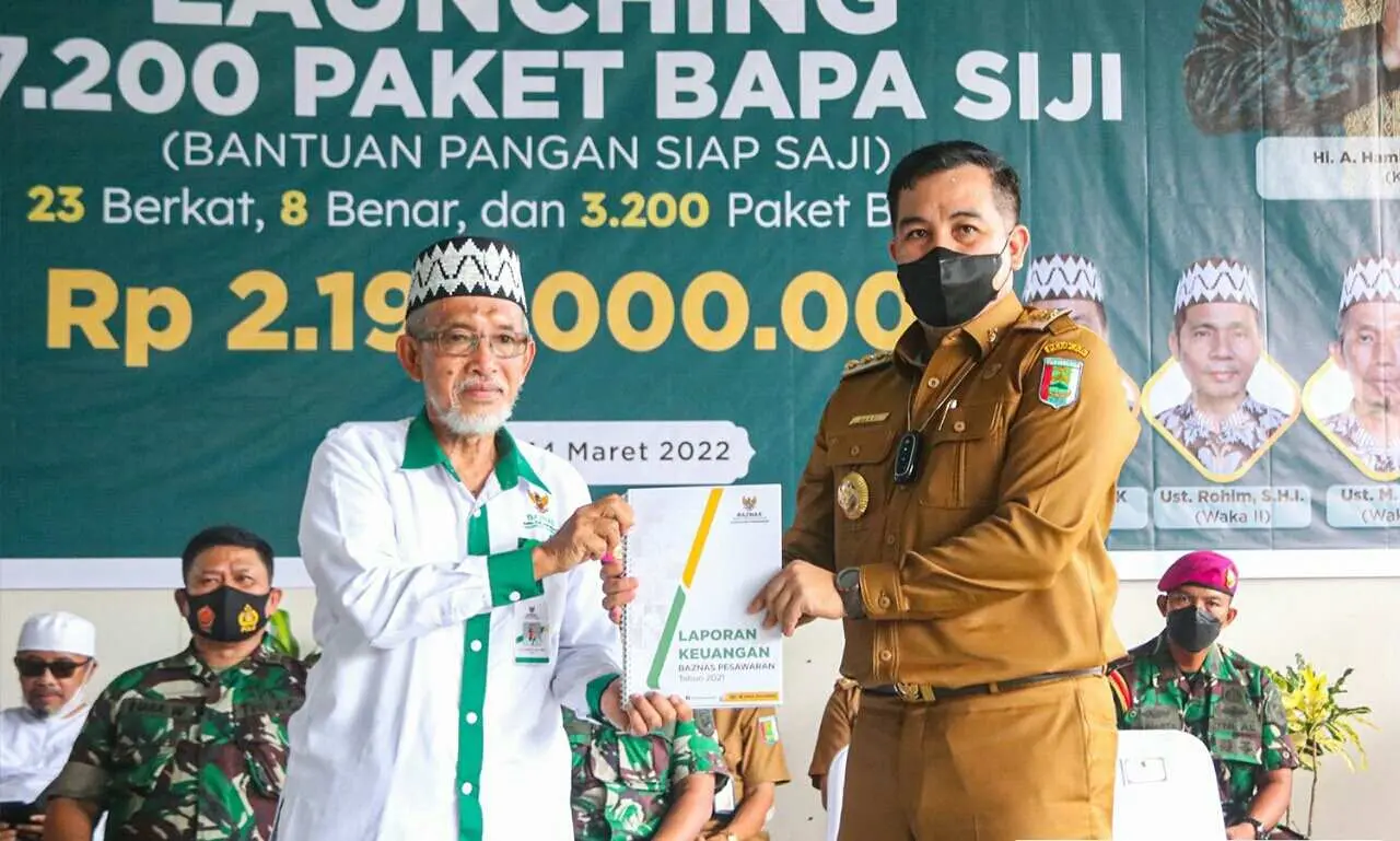 Peringati Isra’ Mi’raj Bupati Pesawaran Launchingkan 57.200 Paket Bantuan Pangan Siap Saji