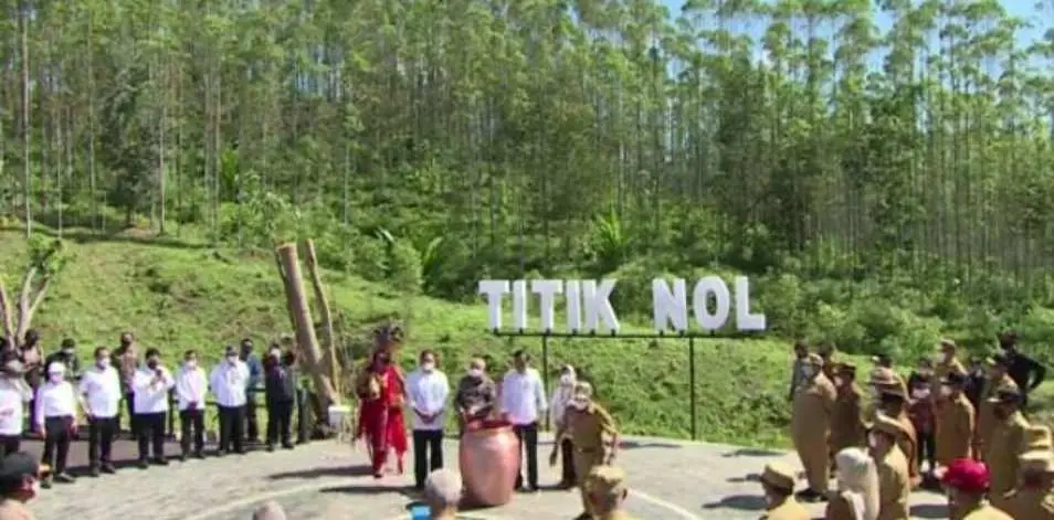 Presiden Jokowi Kunjungi Titik Nol Kilometer di IKN