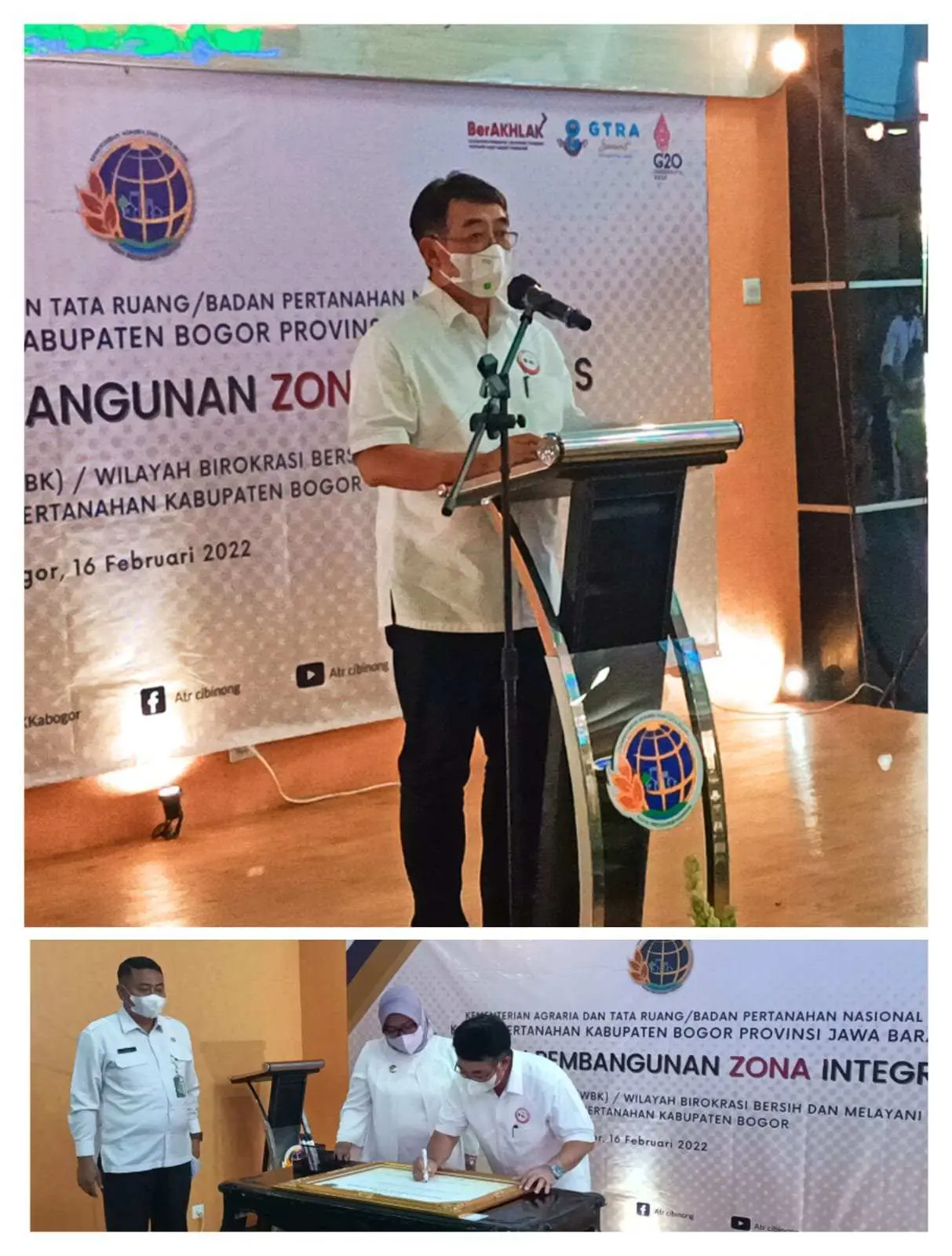 Menuju WBK dan WBBM, Kantor Pertanahan BPN Kabupaten Bogor Canangkan Zona Integritas