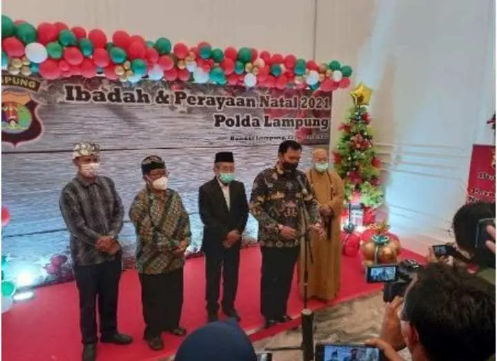 Polda Lampung Gelar Perayaan Natal Bersama FKUB