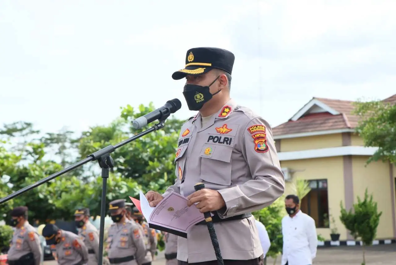 40 Personel Polres Pesawaran Dapat Kenaikan Pangkat
