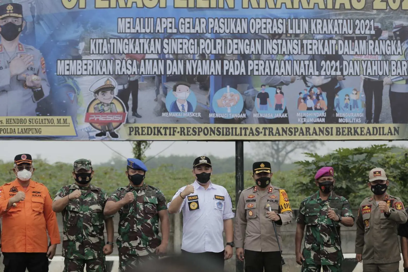 Jelang Natura Polres Pesawaran Gelar Pasukan Operasi Lilin Krakatau 2021