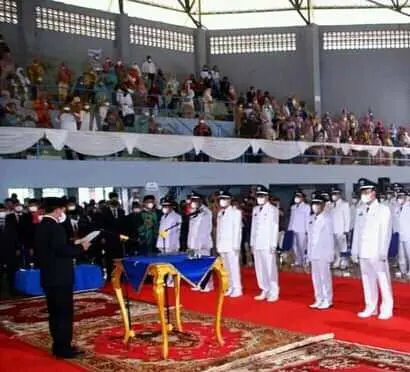 141 Kades Terpilih Lampung Utara Periode 2021-2027 Dilantik Bupati Budi Utomo