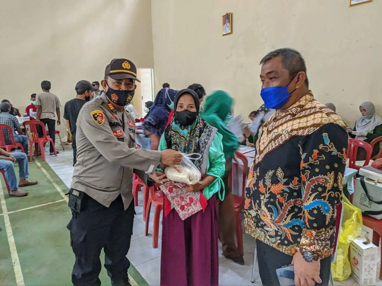 Polres Pesawaran Gelar Keroyok Vaksin di Dua Kecamatan