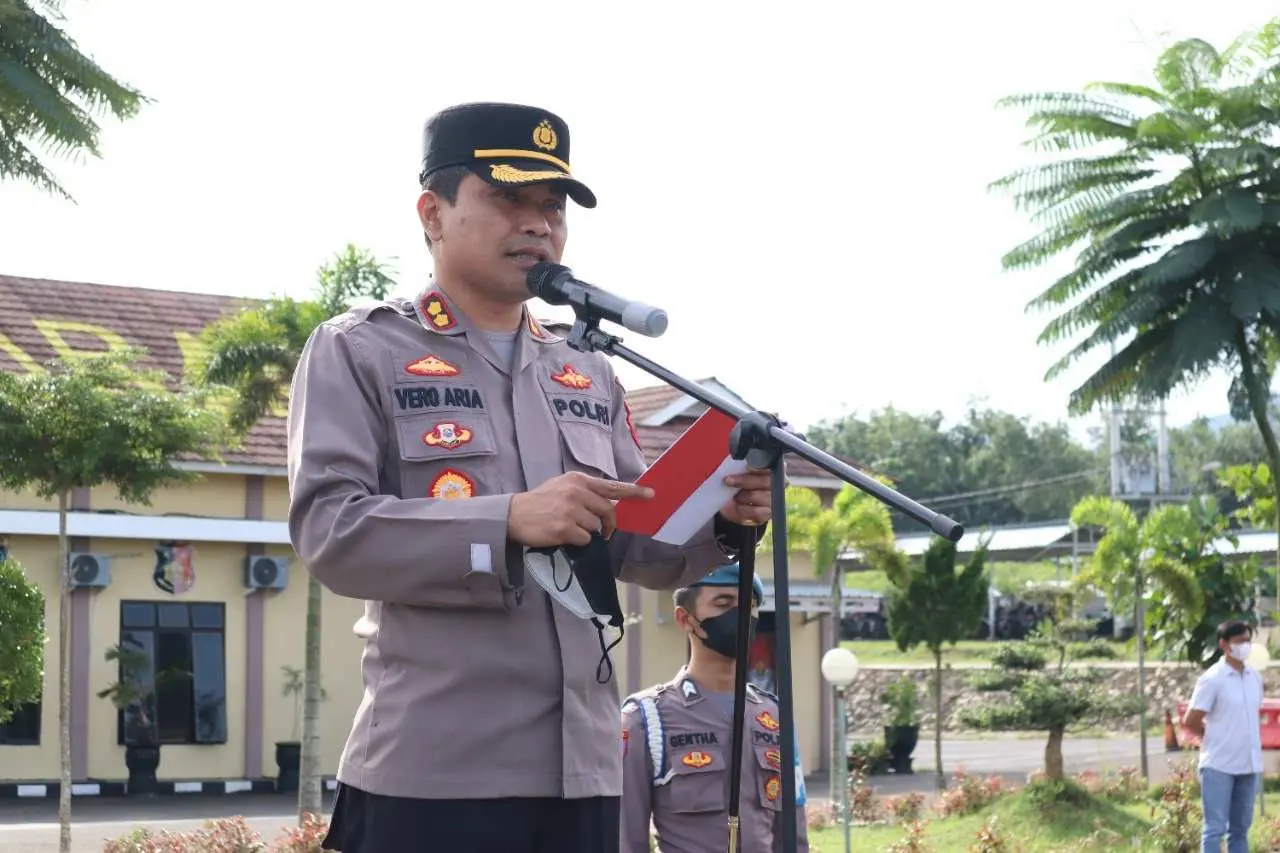 Kapolres Pesawaran Pimpin Upacara Penutupan LATJA Diktuba Polri di SPN Kemiling