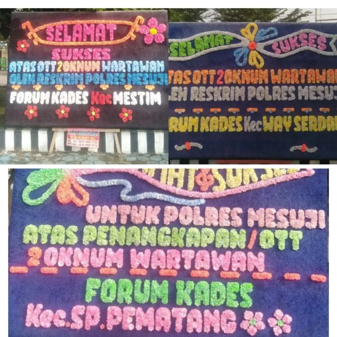 Karangan Bunga Milik Forum Kepala Desa Menuai Konflik Dari Organisasi Wartawan