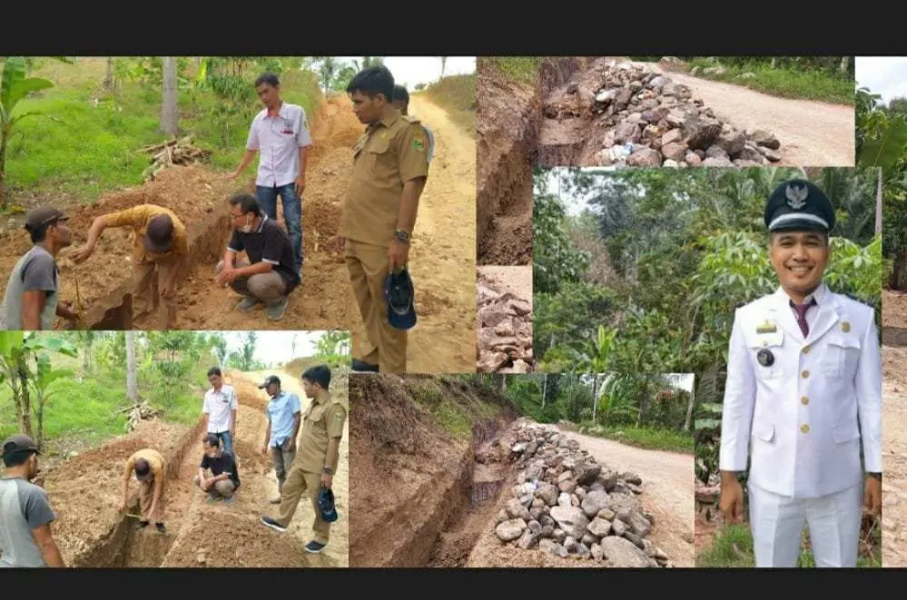 Manfaatkan DD Pekon Tanjung Agung Bangun Drainase