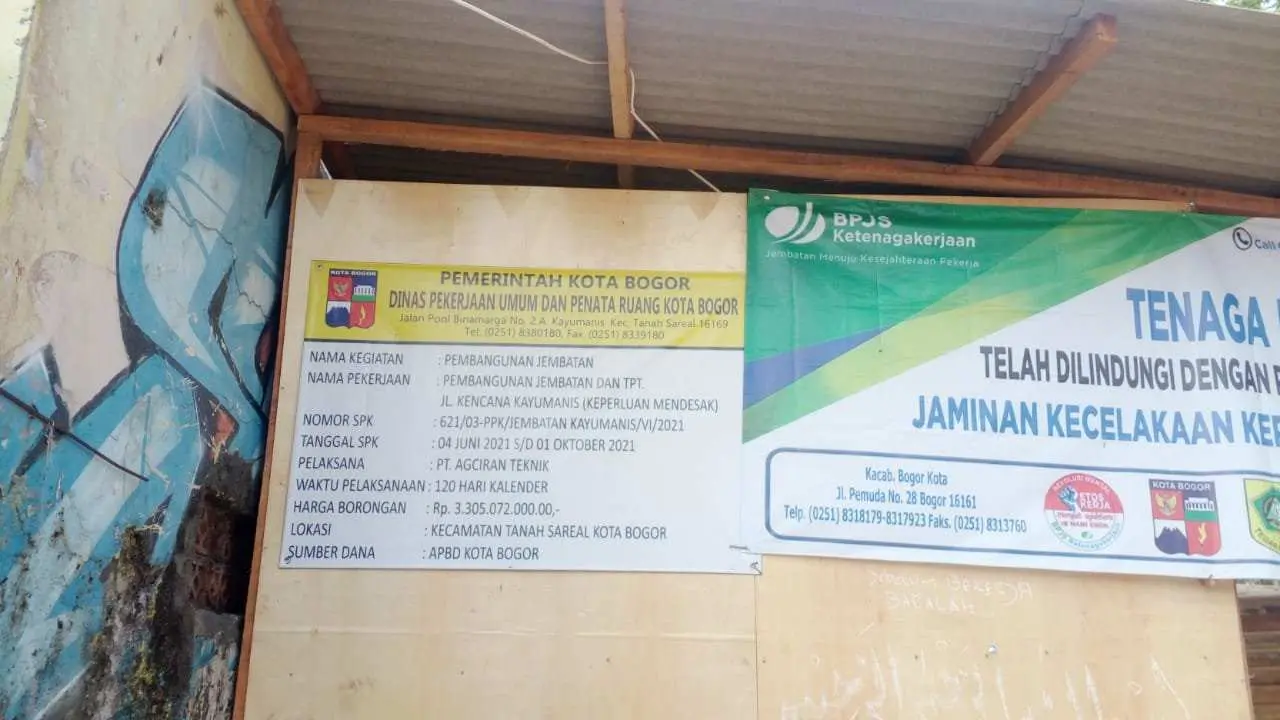 LPKP Sayangkan Proyek Miliaran Dinas PUPR Kota Bogor Yang Pengerjaannya Molor