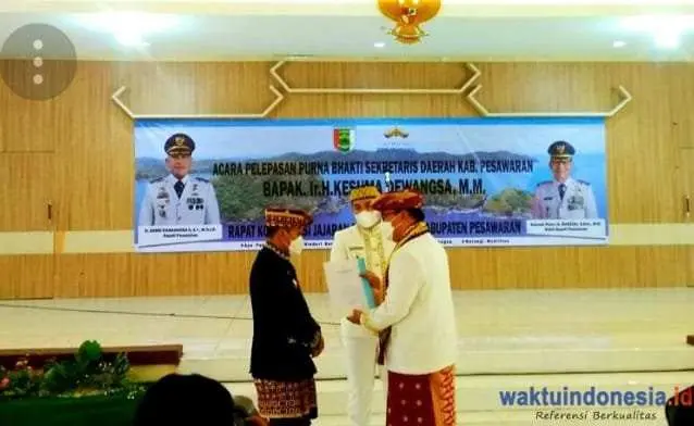 Acara Pelepasan Purna Bakti Sekdakab Pesawaran, Ini Pesan Bupati