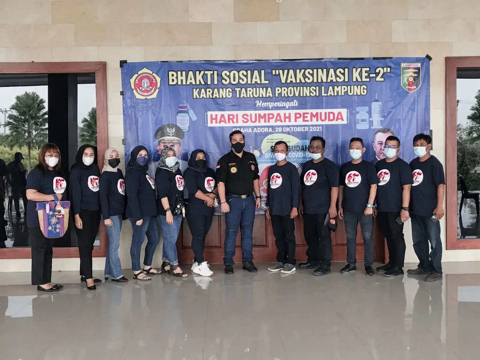 HUT Ke 56 Karang Taruna Provinsi Lampung Gelar Vaksinasi