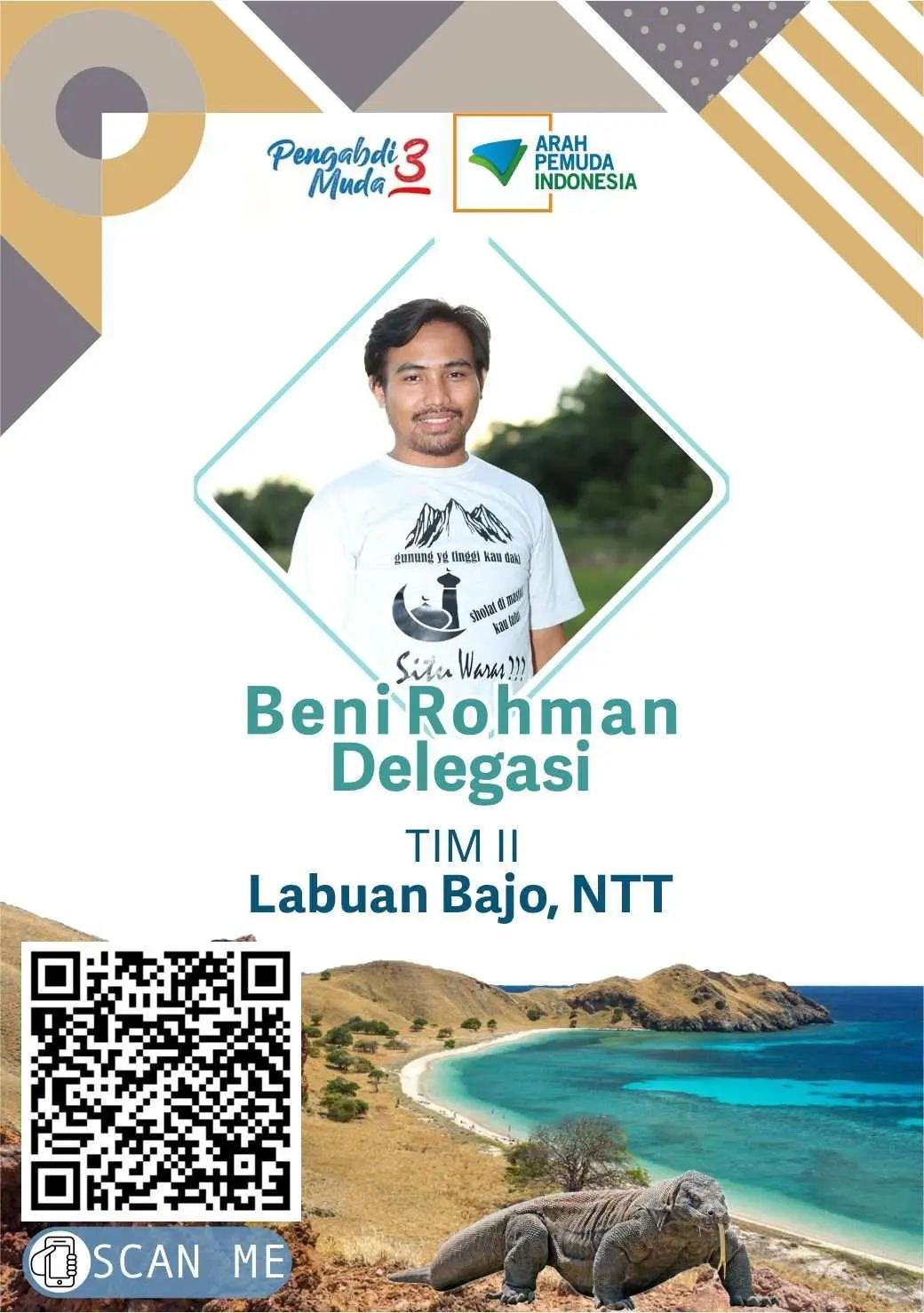 Beni Rohman Putra Krui Kab. Pesibar Wakili Lampung Raih Studi API