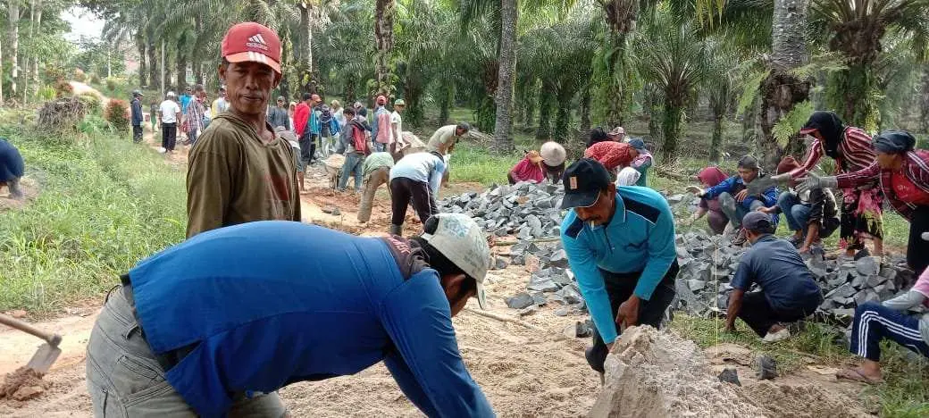 Pembangunan Jalan Onderlagh di Desa Adi Luhur Mesuji