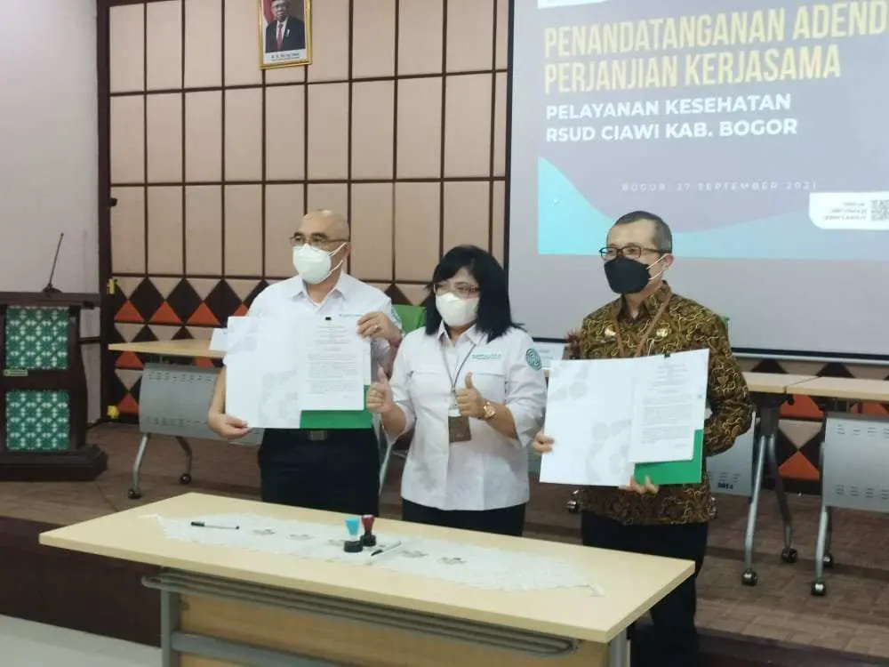 BPJS Kesehatan Cibinong Tandatangani Addendum PKS dengan RSUD Ciawi