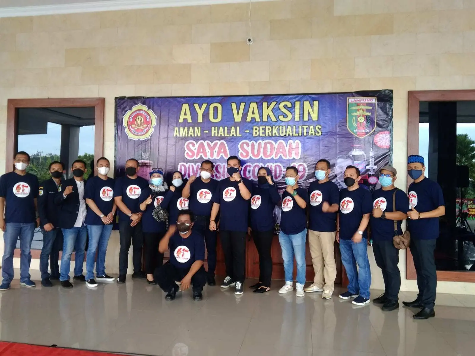 Gebyar Vaksin Oleh Karang Taruna Provinsi Lampung Di Gedung Adora