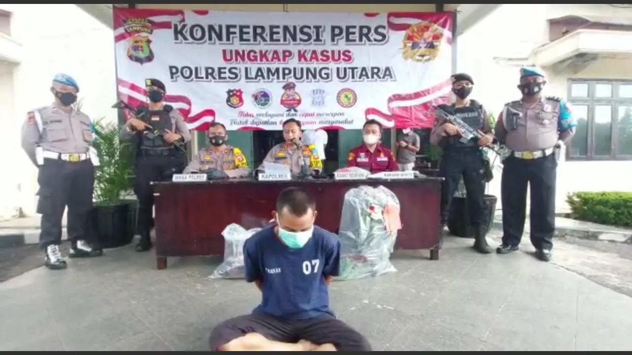 RG Pelaku Pembunuhan di Kebun Karet  Diamankan Team Srigala Utara Polres Lampura