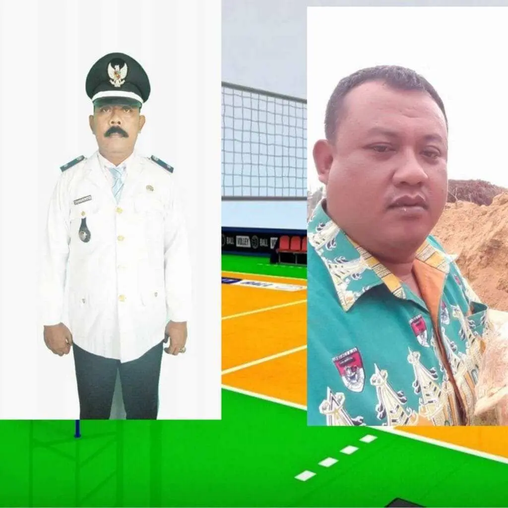 Pemdes mukti karya bangun lapangan voli menggunakan dana desa