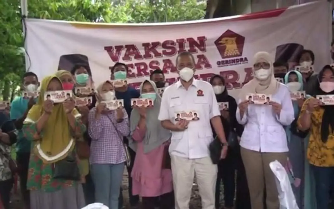 Pelajar Dan Masyarakat Gedong Tataan Mendapat 250 Vaksinasi Dari Partai Gerindra Pesawaran