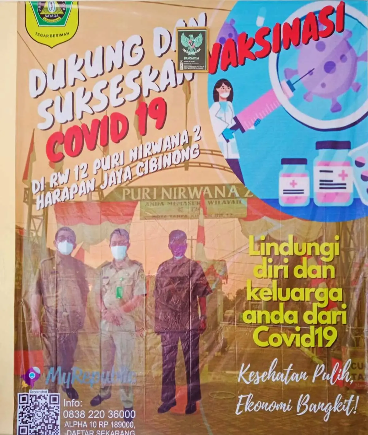 Kelurahan Harapan Jaya Vaksinasi 600 Warga Perum Puri Dua