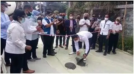 Pemdes Tonjong Launching Samisade Prioritaskan Betonisasi Jalan Desa