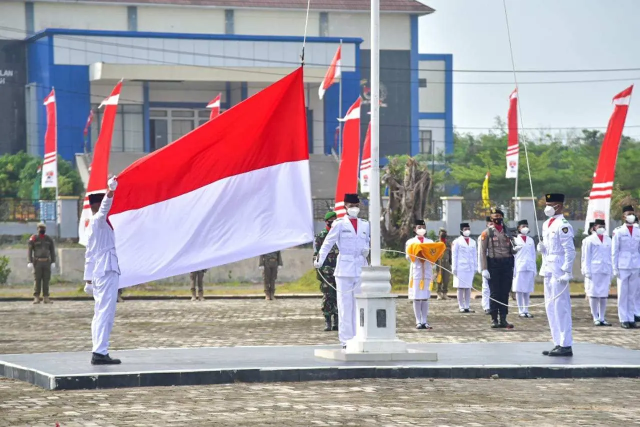 Meski Terbatas, Upacara Peringatan Ulang Tahun Ke-76 RI di Mesuji Berjalan Khidmat