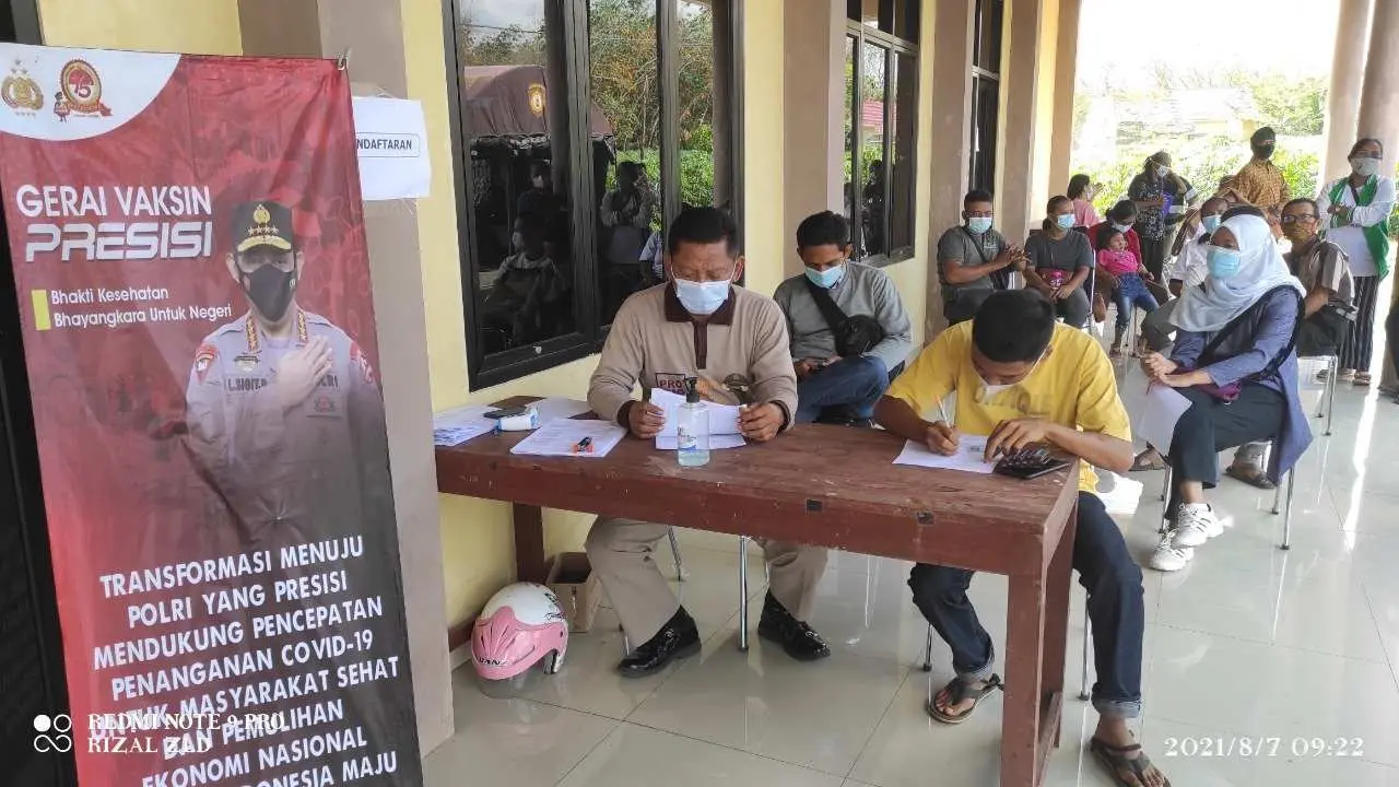 Polres Pesawaran Gelar Gerai Vaksin Presisi Covid-19