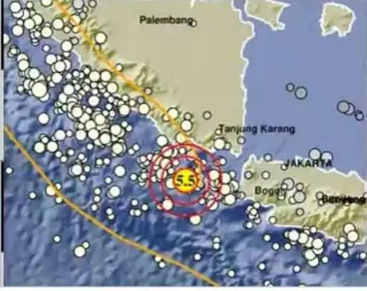 Gempa 5,5 Magnitudo Terjadi Di Lampung, BMKG : Tidak Berpotensi Tsunami