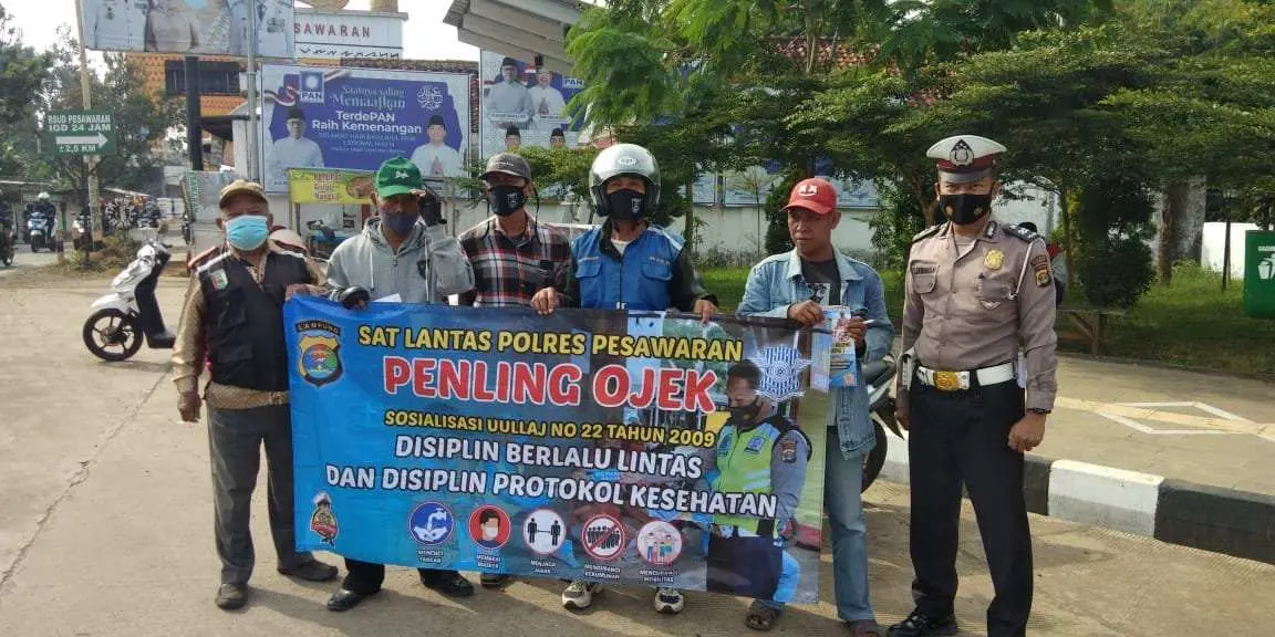 Giat Penling Polres Pesawaran Sasar Para Tukang Ojek