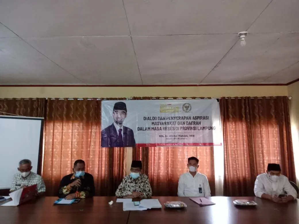 Anggota DPD-RI KH. Ir. Abdul hakim Gelar Reses di Dinas Koperasi dan UMK Kabupaten Lampung Selatan