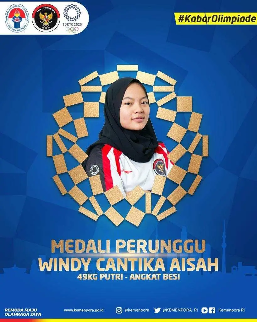 Windy Cantika Aisah Persembahkan Medali Pertama untuk Indonesia di Olimpiade Tokyo