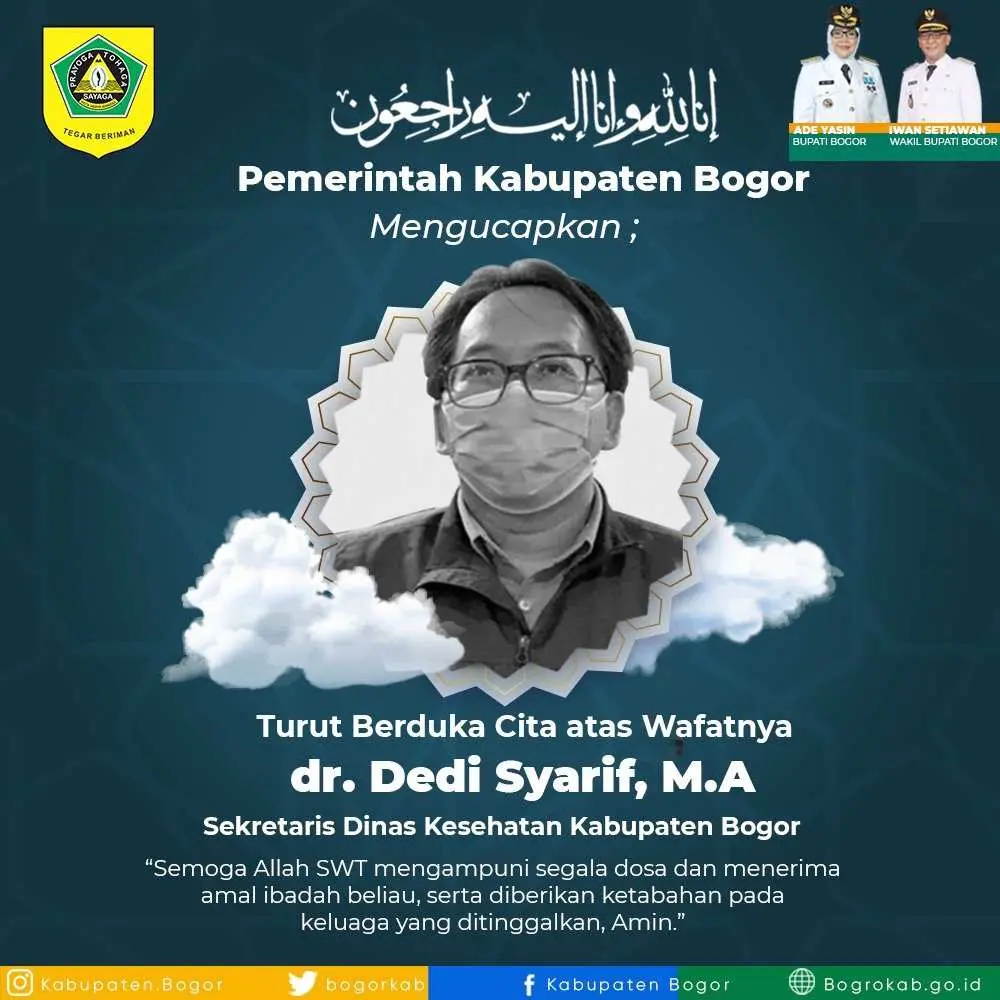Sekda Kabupaten Bogor Pimpin Acara Pelepasan Jenazah Almarhum dr. Dedi Syarif