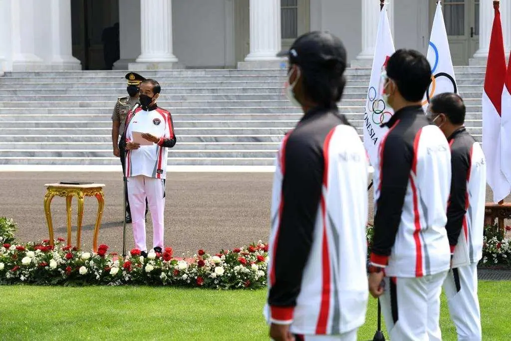 Lepas Kontingen Indonesia ke Olimpiade Tokyo, Ini Pesan Presiden Jokowi