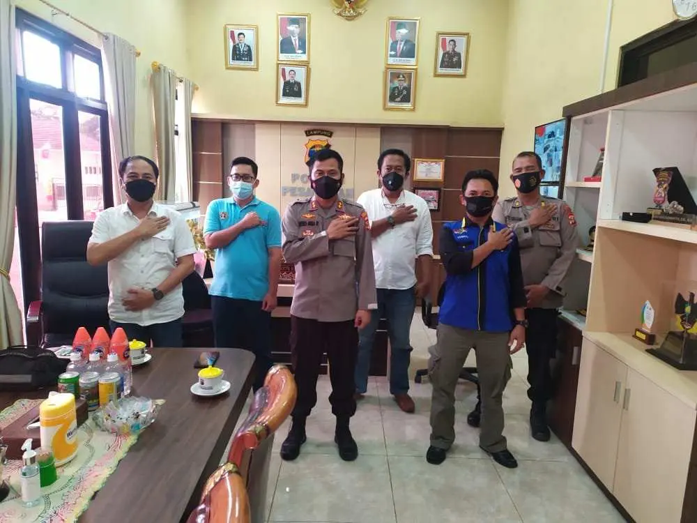Sinergitas Polres dan PWI Pesawaran Tangani  Penyebaran Covid-19