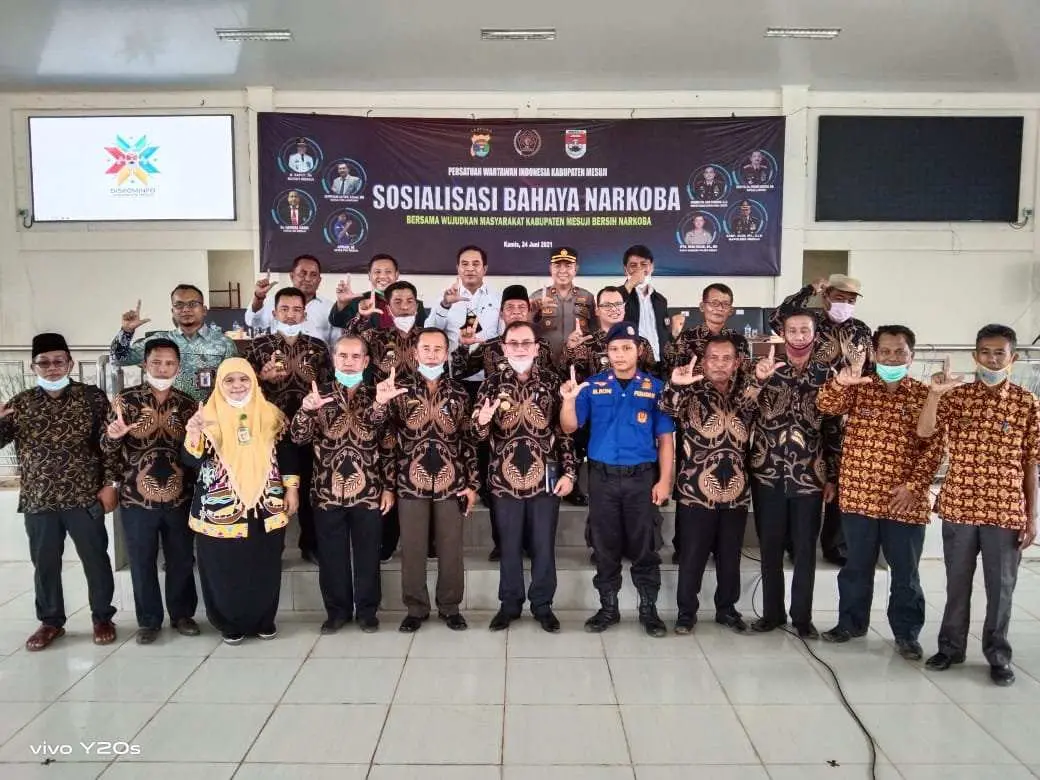 PWI Mesuji Gandeng Polda Lampung dan IDI Sosialisasi Bahaya Narkoba