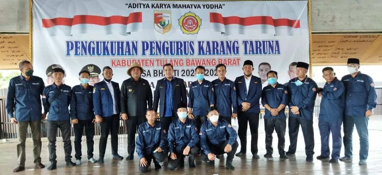 Dendi Hadiri Pengukuhan Pengurus Karang Taruna Kabupaten Tubaba masa Bhakti 2021-2026