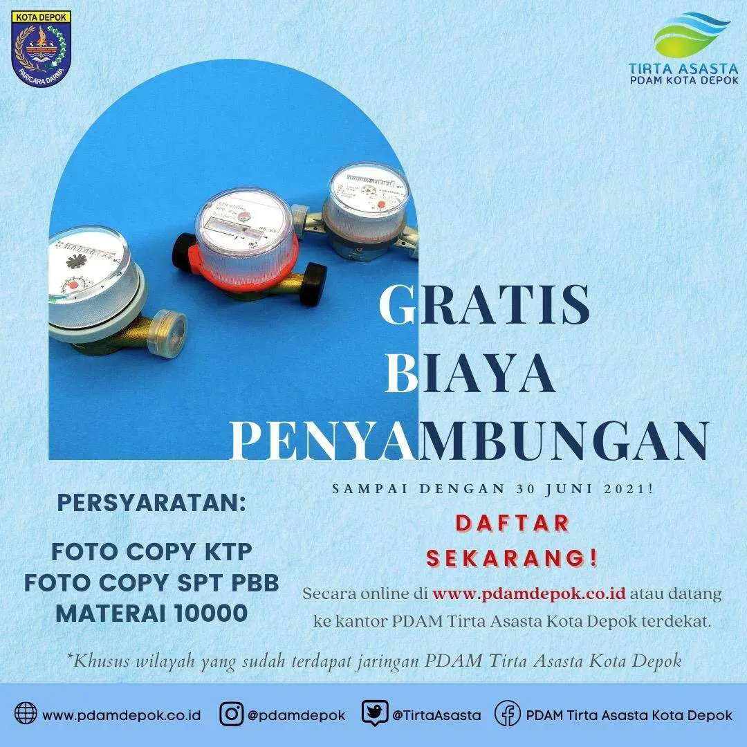PDAM Tirta Asasta Memperluas Jaringan baru Bagi Masyarakat Kota Depok